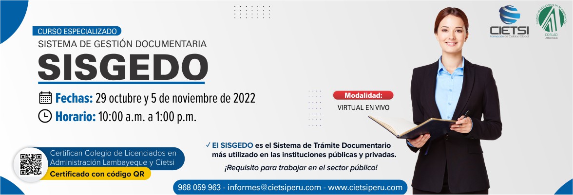 curso especializado sistema de gestiOn documentaria sisgedo 2022